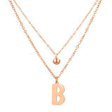 Double-layer Letter Necklace Ornament - WOMONA.COM