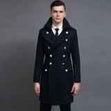 Double-row Retro Woolen Coat Man - WOMONA.COM