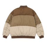 Color Contrast Patchwork Bread Coat For Men - WOMONA.COM