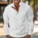 Men's Sweater Half Cardigan Jacquard