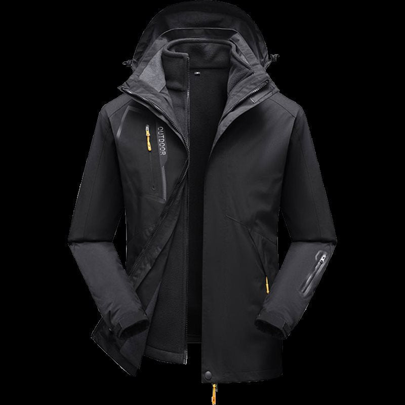 Men's fleece-lined windproof outdoor shell jacket in ten colors – photo 1 of 12