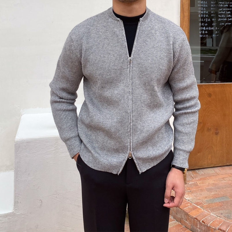 Round Neck Wool Jacket - WOMONA.COM