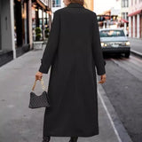 Fashion Casual Gentle Button Long Trench Coat For Women