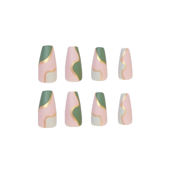 Wear Nail Graffiti Color Matching Fake Nails - WOMONA.COM