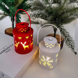 Luces de velas navideñas, linternas LED pequeñas, luces de viento, velas electrónicas, decoración navideña creativa de estilo nórdico