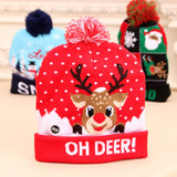 LED Christmas Hat Sweater Knitted Beanie Christmas