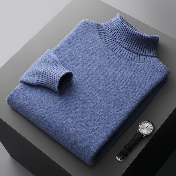 Men's Solid Color Sweater Bottoming Shirt - WOMONA.COM