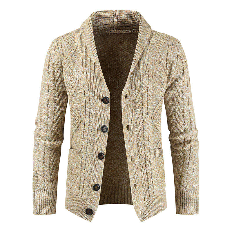 Knitted Cardigan V Neck Loose Thick Sweater Jacket - WOMONA.COM