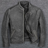 First Layer, Pure Leather Jacket - WOMONA.COM