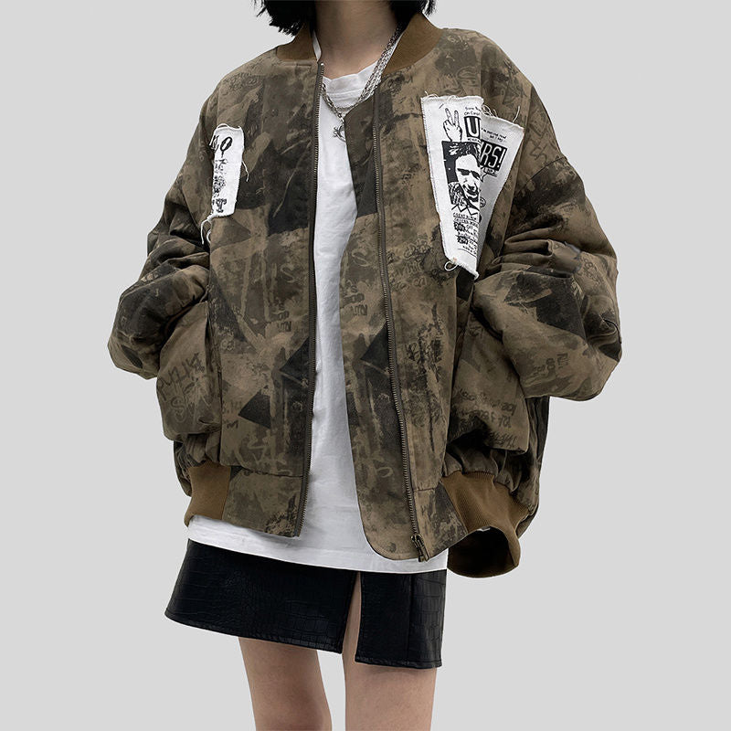 Women's Tie-Dye Graphic Utility Jacket - product view 1