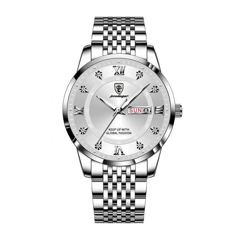 Waterproof Luminous Calendar Korean Quartz Watch - WOMONA.COM