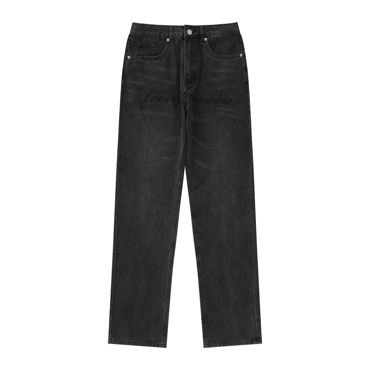 Stretch-free High Street Retro Washed Jeans - WOMONA.COM