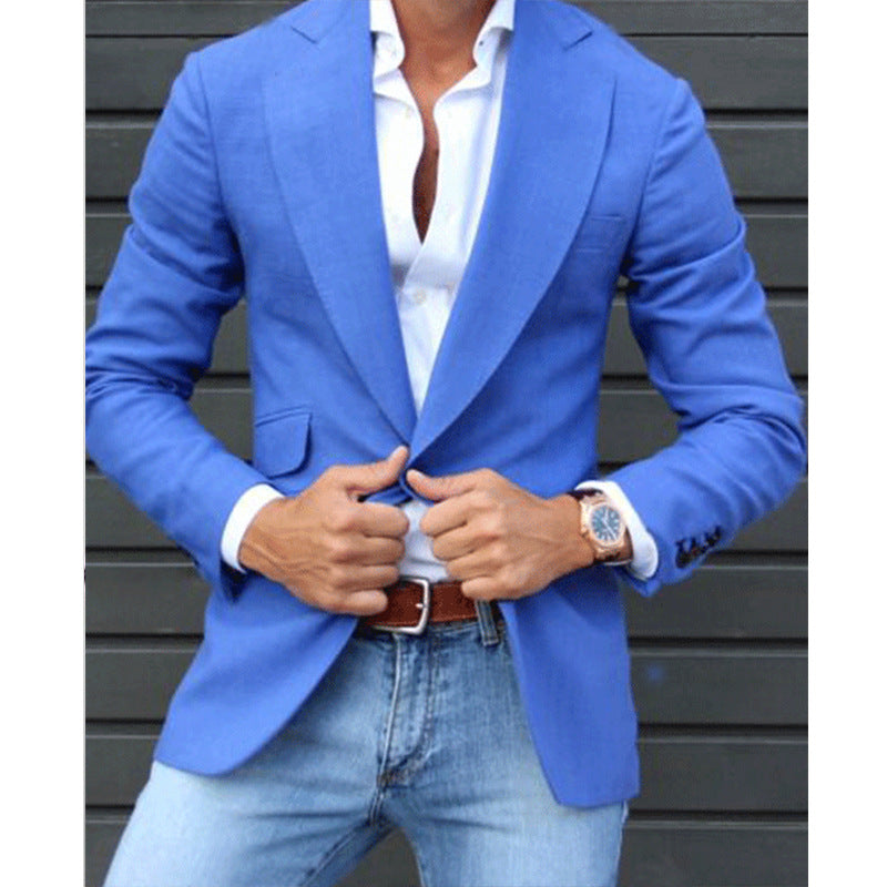 Men's Striped Blazer Casual Slim Fit - WOMONA.COM