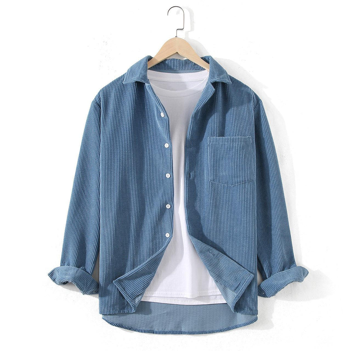Men's Loose Casual Sleeve Shirt - WOMONA.COM