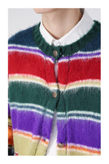 Striped Cardigan Knitted Sweater For Men - WOMONA.COM