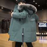 Down Jacket Long Thickened Warm Coat For Men - WOMONA.COM