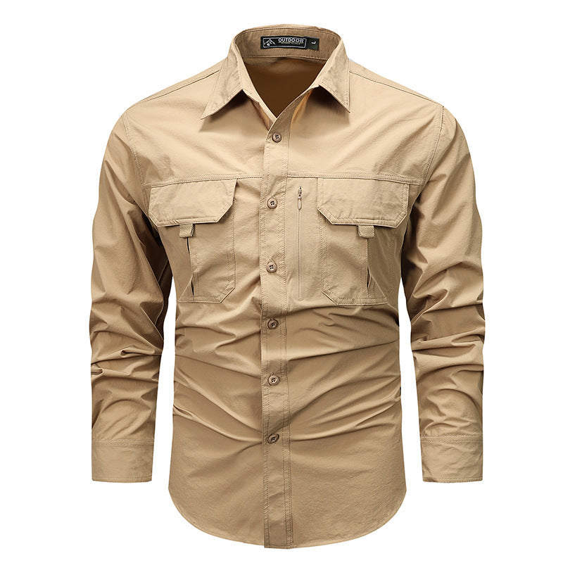 Retro Workwear Shirt Men's - WOMONA.COM