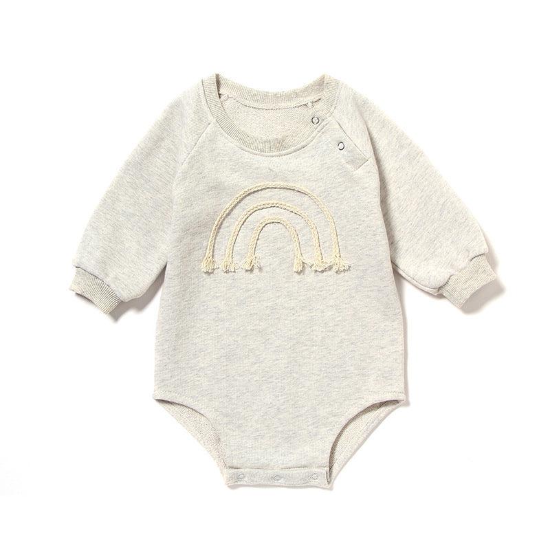 Spring And Autumn Romper R Baby Long Sleeve Waffle - WOMONA.COM