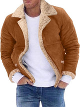 Chaqueta acolchada con forro polar integrado de piel para hombre