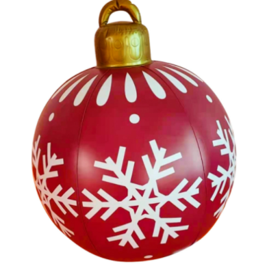 Christmas Ornament Ball Outdoor Pvc 60CM Inflatable Decorated Ball - WOMONA.COM