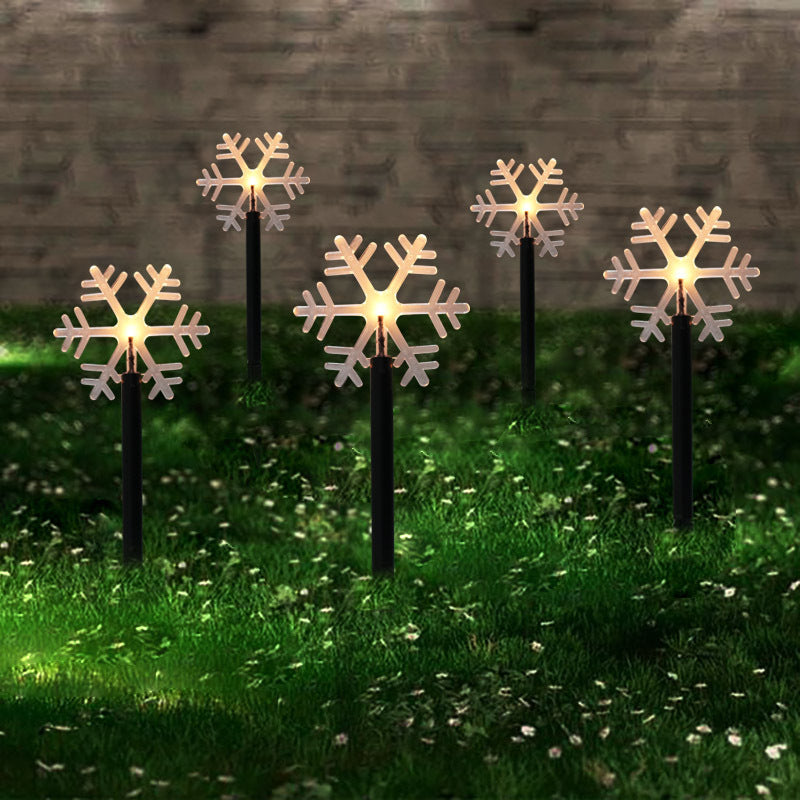 Christmas Snowflake Garden Lights Snowflake Lights Outdoor Waterproof - WOMONA.COM