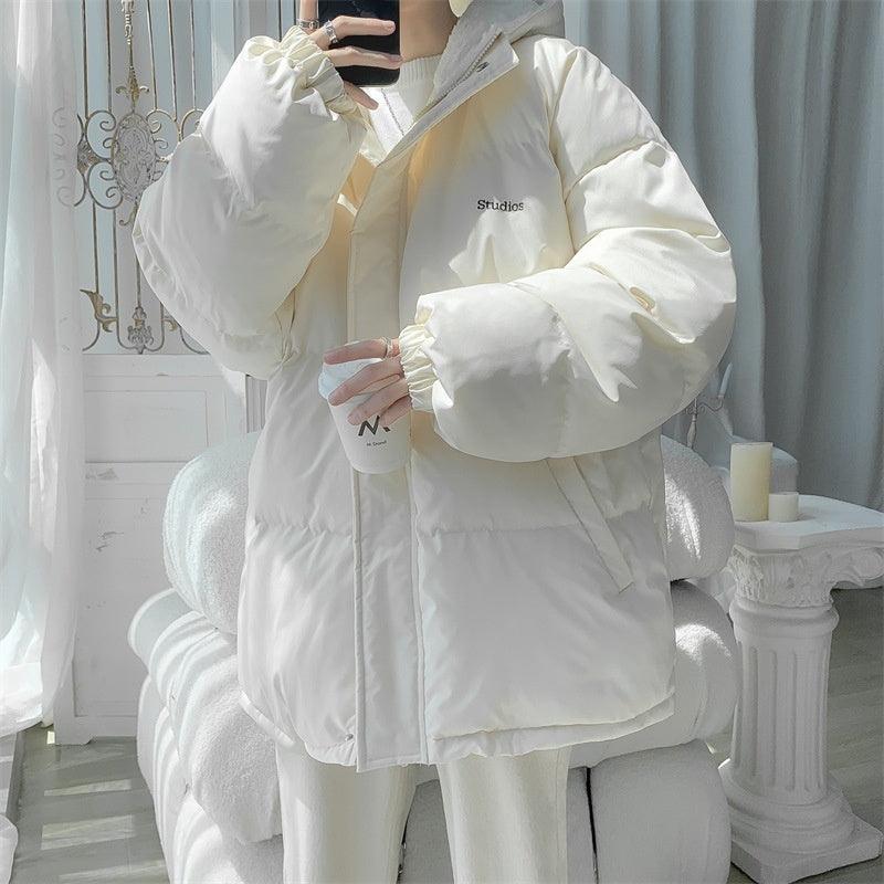 Embroidery Lamb Wool Cotton-padded Jacket - WOMONA.COM