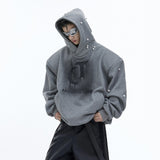 Men's Pearl Embellishment Design Hooded Sweater - WOMONA.COM