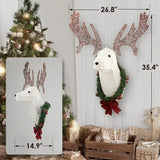 39 Pre-lit 3D Rudolph Hanging Wreath For Front Door