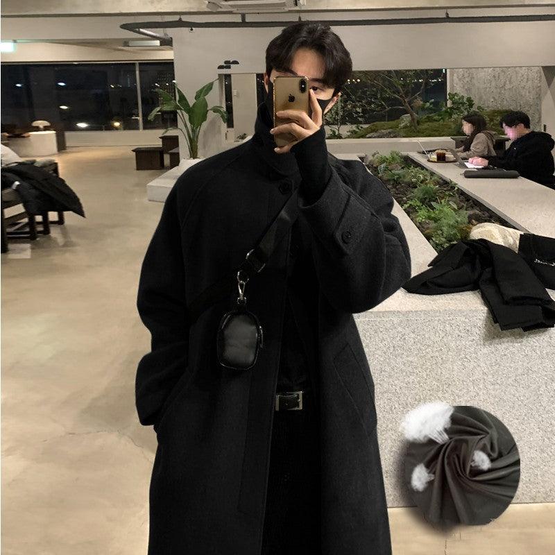 Men's Double-sided Cashmere Coat Thickened - WOMONA.COM