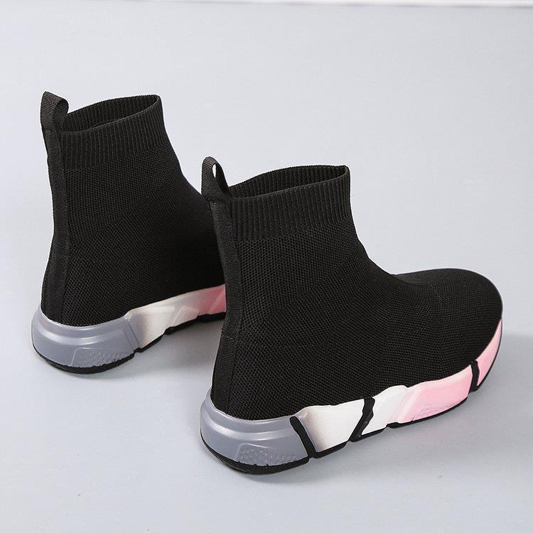 Iridescent Shoes Platform Black Ankle Boots For Women - WOMONA.COM