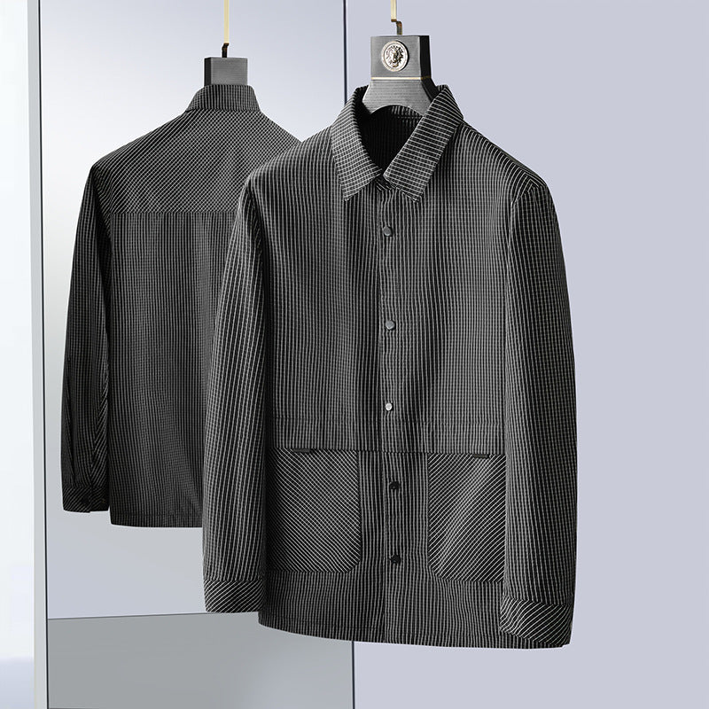 Plus Size Men's Clothing Loose Stand Collar Coat - WOMONA.COM