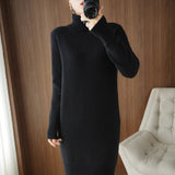 New Style Woolen Skirt Long Bottoming Shirt Women - WOMONA.COM