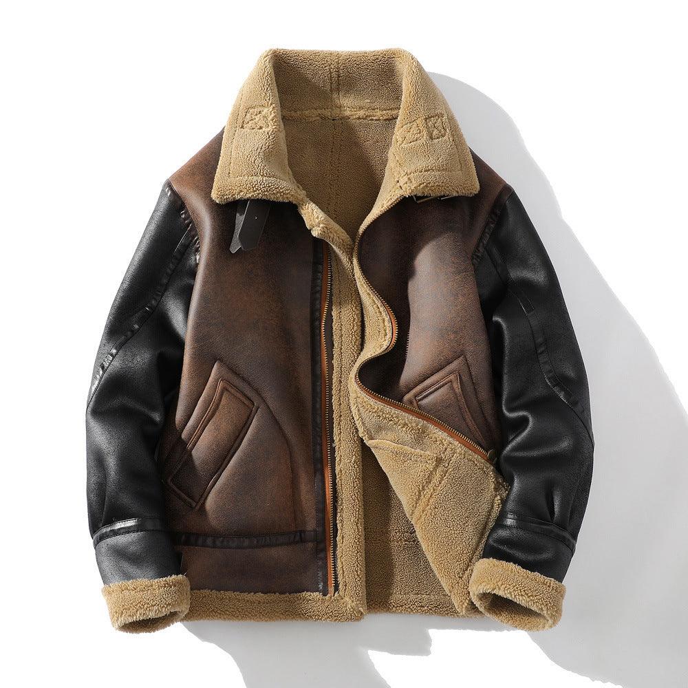 Winter Leather And Fur Jacket Men's - WOMONA.COM