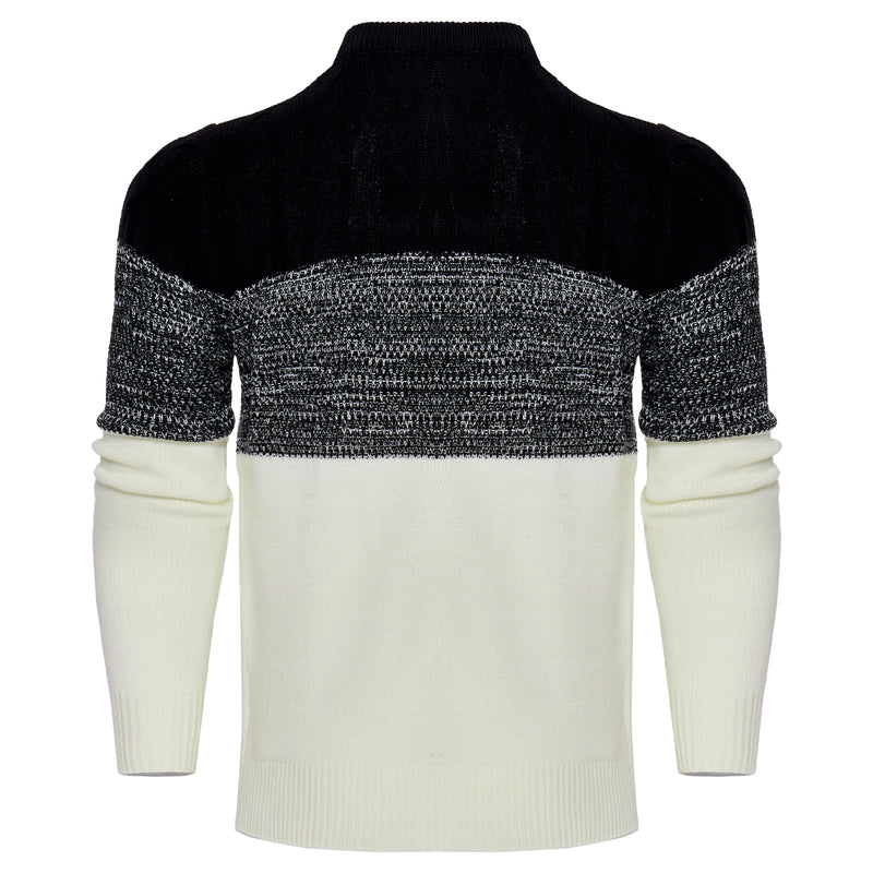 Men's Casual Cable Knit Pullover Sweater - WOMONA.COM