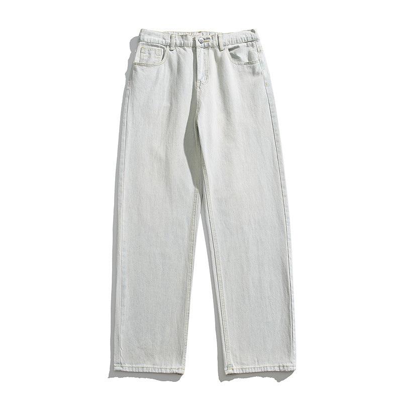 Washed Jeans Men's Spring American Wide Leg Leisure - WOMONA.COM