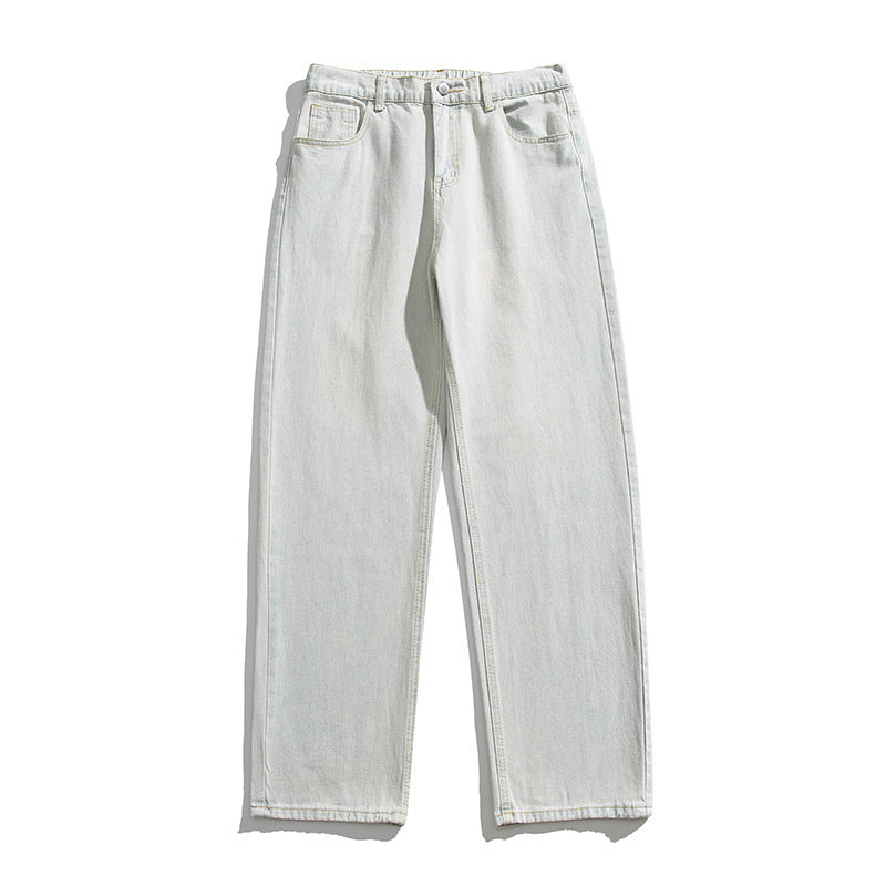 Washed Jeans Herren Frühling American Wide Leg Freizeit