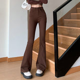 High Street Vintage Coffee Skinny Jeans For Women - WOMONA.COM