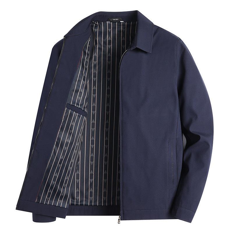 Men's Business Casual Jacket Lapel Zipper Top