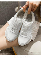 Leather Sports Casual Shoes - WOMONA.COM