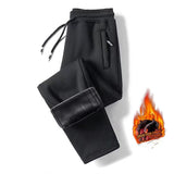 Lamb Cashmere Thickened Sports Casual Straight Pants For Men - WOMONA.COM