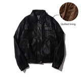 Japanese Vintage PU Motorcycle Leather Jacket