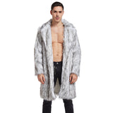 European And American Men's Artificial Fur Long Coat - WOMONA.COM