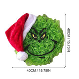 Christmas Wreath Grinch Front Door - WOMONA.COM