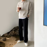 Niche Design Lapel Pullover Men - WOMONA.COM