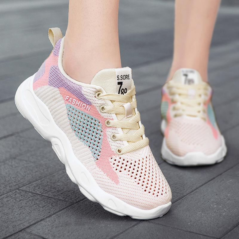 Casual Colorblock Lace-up Sneakers Women - WOMONA.COM