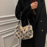 Winter Plush Bags Chain Shoulder Bag Women - WOMONA.COM