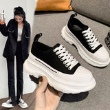 Women's Thick-soled Canvas Shoes Platform All-match Ins Trend - WOMONA.COM