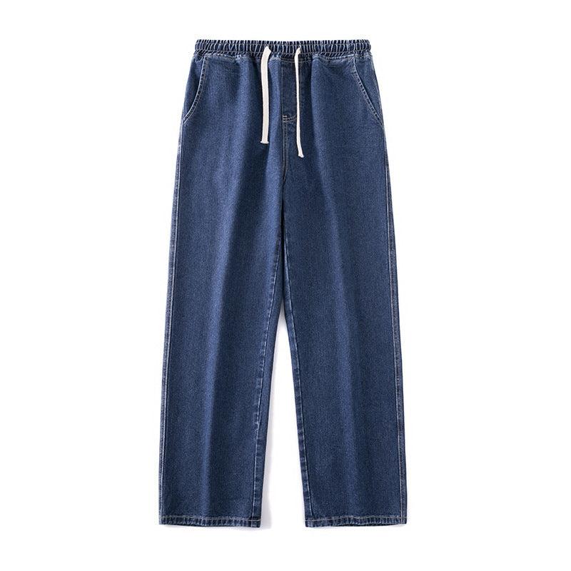 Straight Loose Light Blue Jeans For Men - WOMONA.COM
