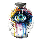 Digital Printing Hooded Polyester Sweater Pullover Plus Size - WOMONA.COM