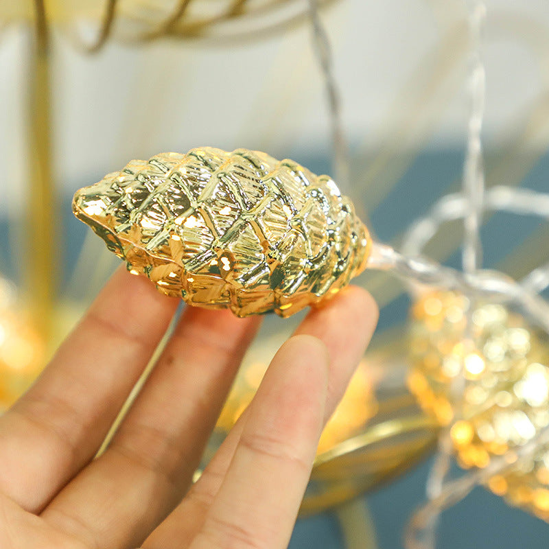 Christmas Decorative Lights Simulation Pine Cone String Lights - WOMONA.COM